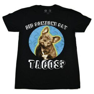 Get Down Art Mens Did Someone Say Tacos? French Bulldog Funny Black Shirt New